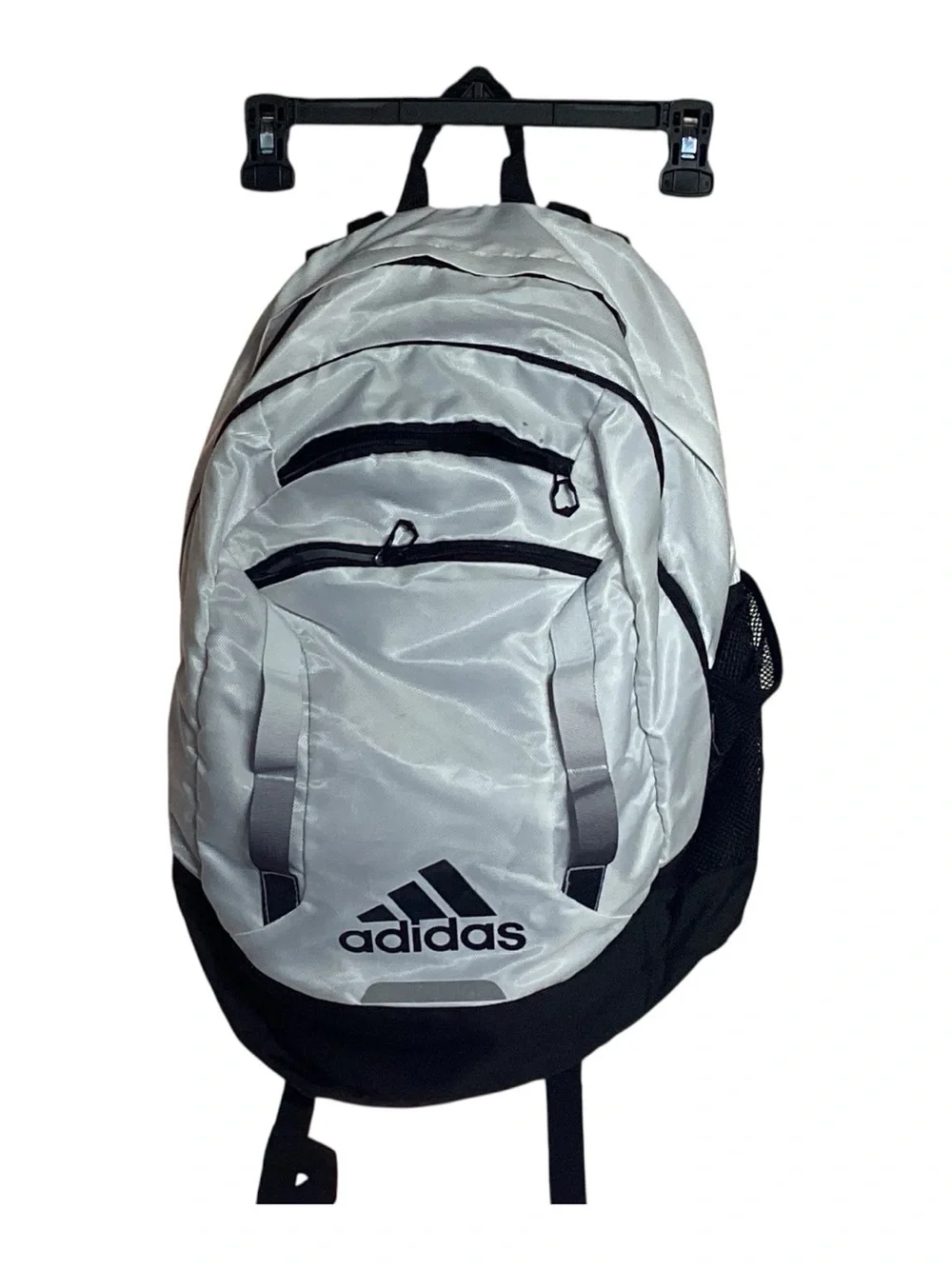 Adidas Silver and Black Backpack